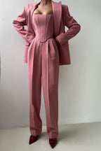 Luna - Elegant driedelig set met een double-breasted blazer