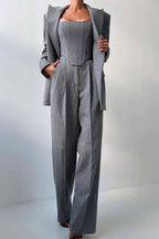 Luna - Elegant driedelig set met een double-breasted blazer