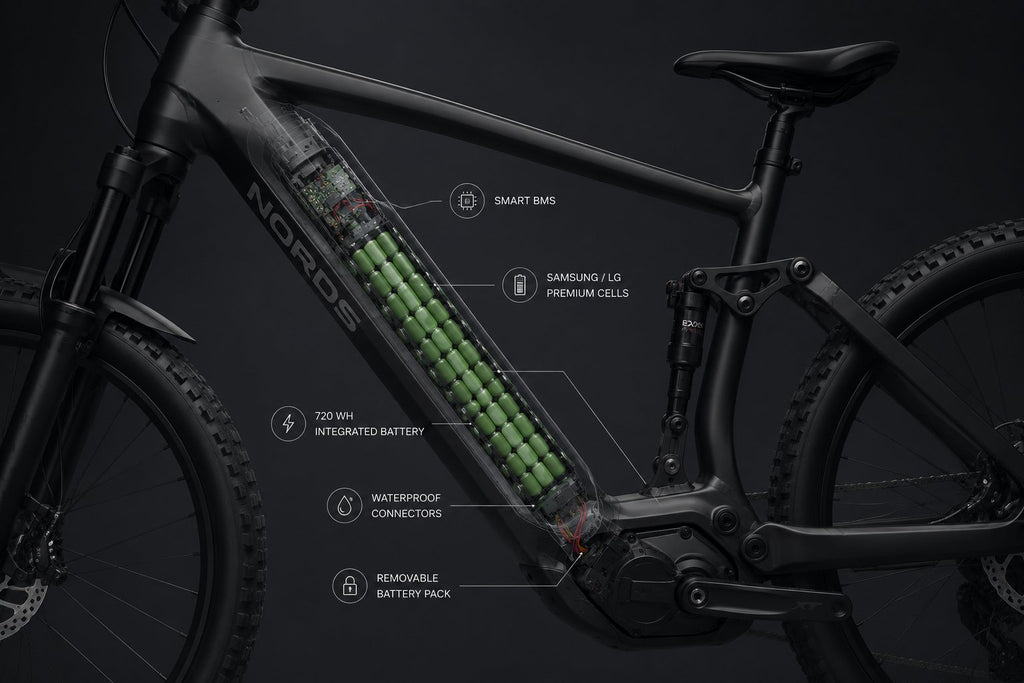 NORDS Trail 720 Wh integrert Samsung/LG-batteri