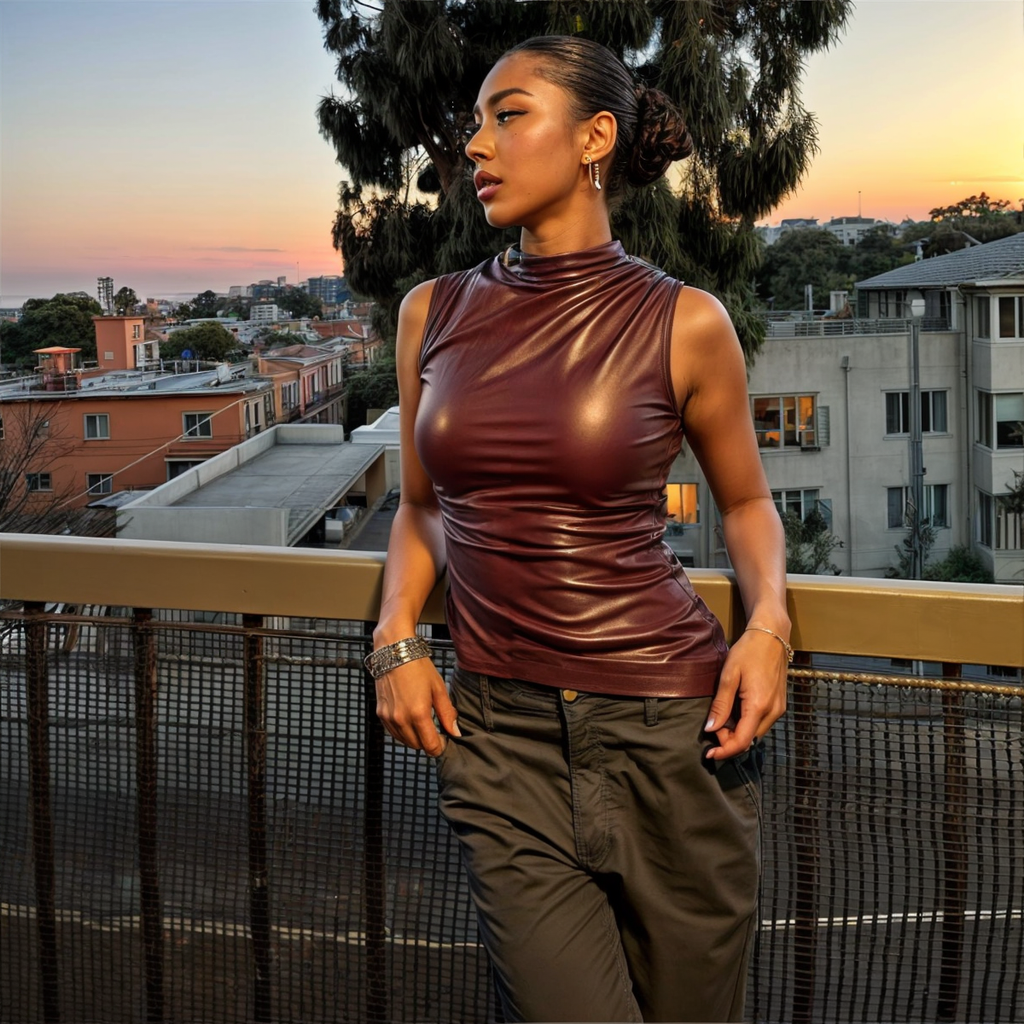 Sienna | Leather Sleek Top